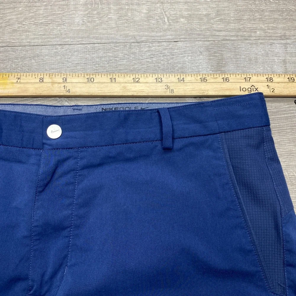 Nike Golf Shorts Mens 34 Modern Fit Dri-FIT Polyester Navy Blue 725706-410‎